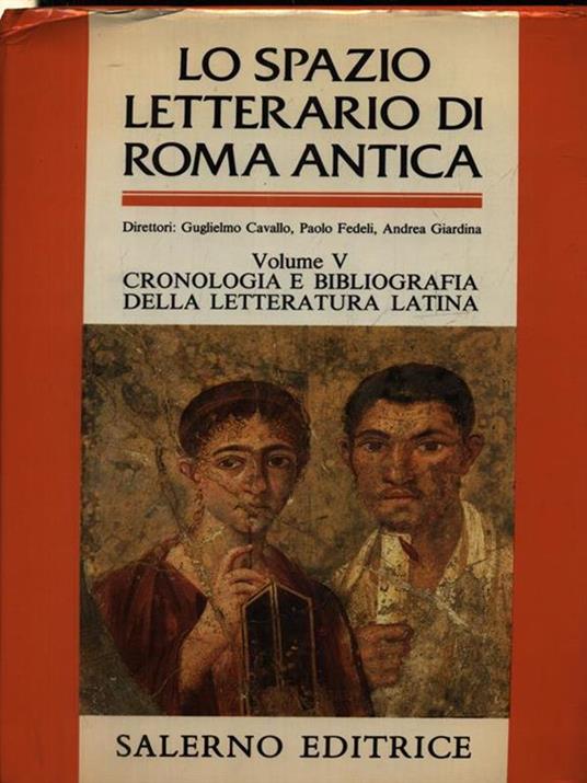 Lo spazio letterario di Roma antica 5vv - copertina