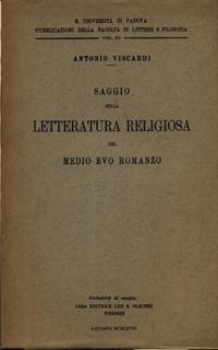 Saggio sulla letteratura religiosa del Medio Evo romanzo