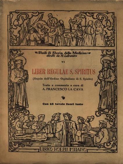Liber regulae S. Spiritus - A. Francesco La Cava - copertina