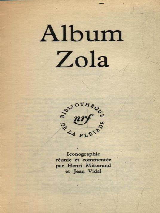 Album Zola - Henri Mitterand - copertina