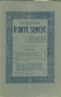 La rassegna d'arte senese Anno IV 3 fascicoli