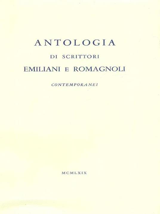 Antologia di scrittori emiliani e romagnoli contemporanei - copertina