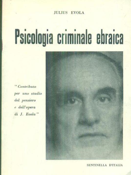 Psicologia criminale ebraica - Julius Evola - copertina