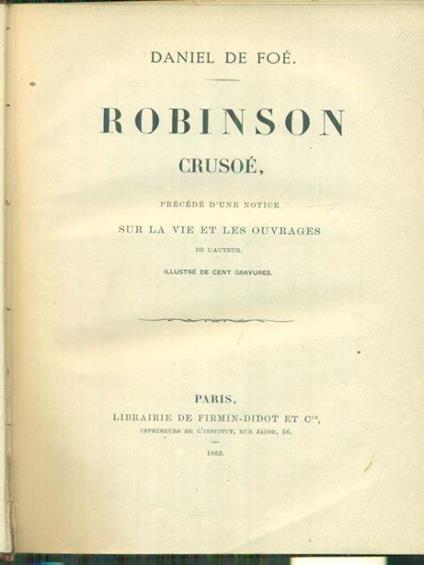 Robinson Crusoe' - Daniel Defoe - copertina