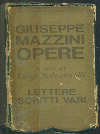 Opere - Giuseppe Mazzini - copertina