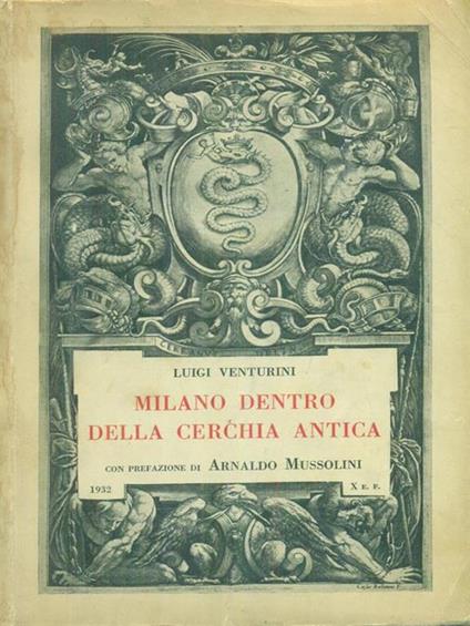   Milano dentro della cerchia antica - Luigi Venturini - copertina