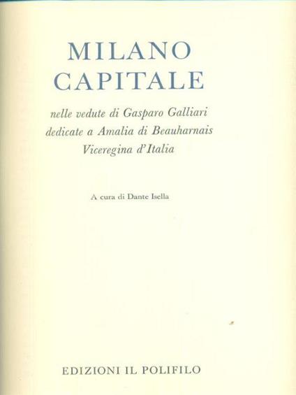 Milano capitale - Dante Isella - copertina