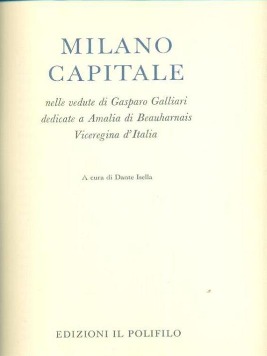 Milano capitale - Dante Isella - copertina
