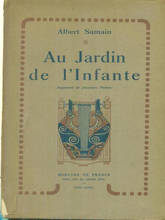   Au jardin de l'infante - Albert Samain - copertina
