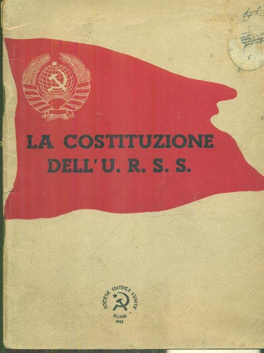 La costituzione dell'U.R.S.S - copertina