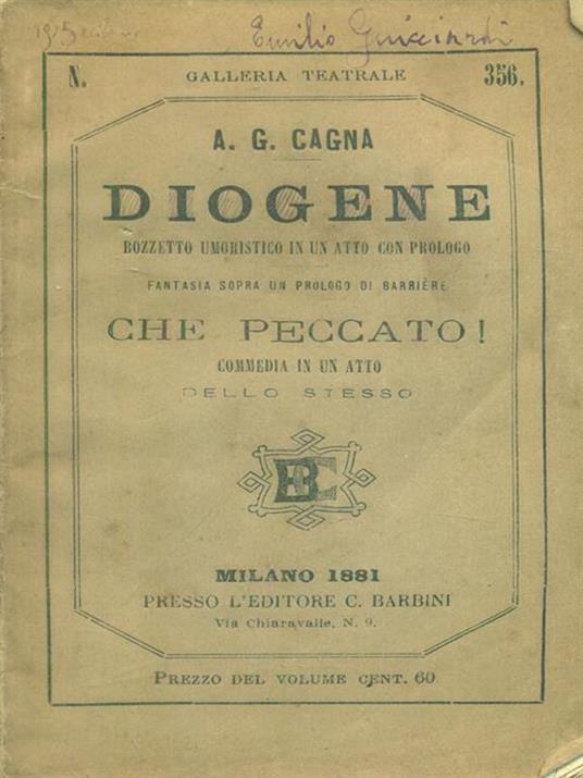   Diogene - copertina