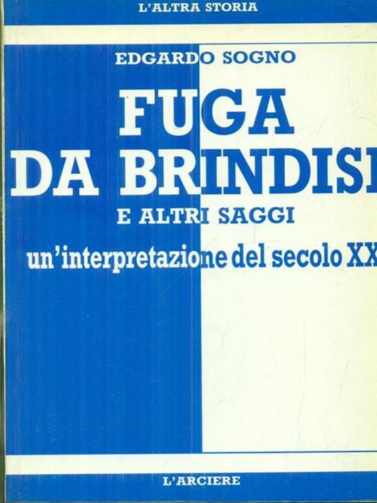   Fuga da Brindisi - Edgardo Sogno - copertina