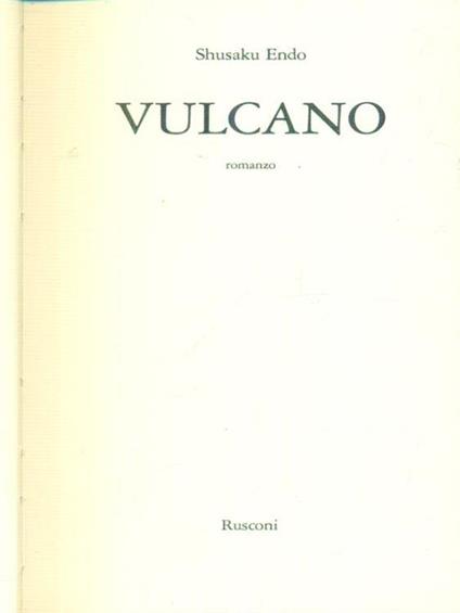 Vulcano - Shusaku Endo - copertina