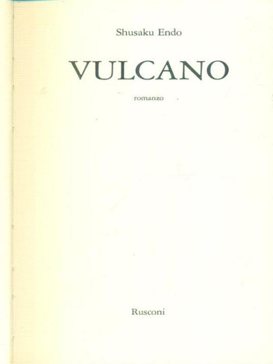 Vulcano - Shusaku Endo - copertina