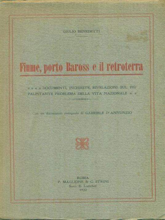 ?Fiume, porto Baross e il retroterra - Giulio Benedetti - copertina