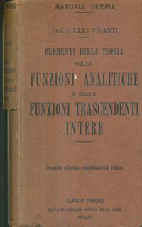 Elementi della teoria delle funzioni analitiche