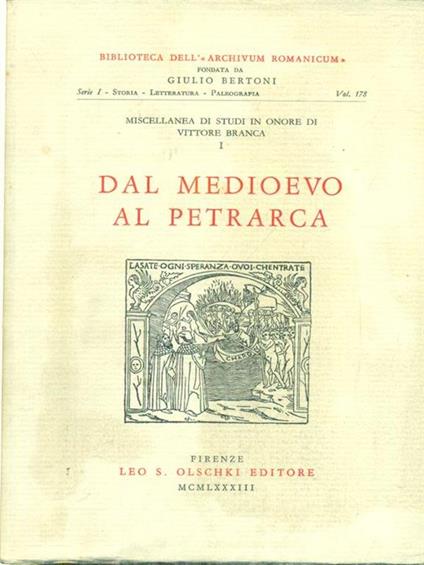   Dal Medioevo al Petrarca -   - copertina