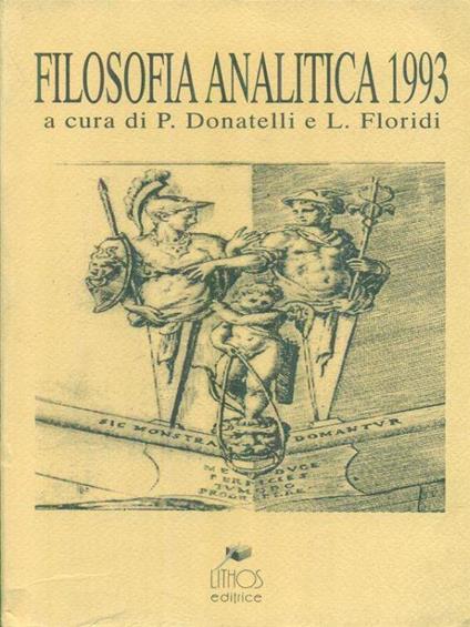 Filosofia analitica 1993 - Piergiorgio Donatelli - copertina