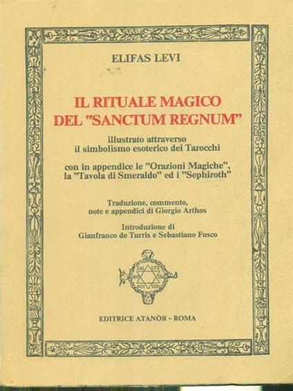 Il rituale magico del Sanctum Regnum - Elifas Levi - copertina