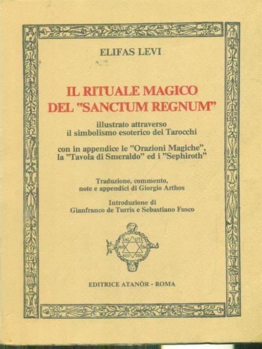 Il rituale magico del Sanctum Regnum - Elifas Levi - copertina