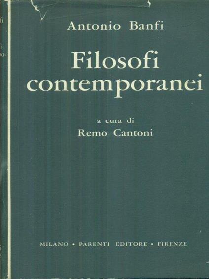 Filosofi contemporanei - Antonio Banfi - copertina