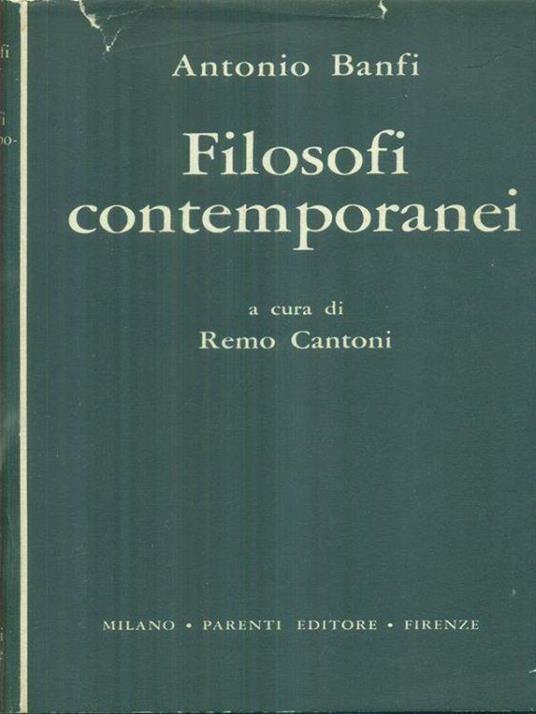 Filosofi contemporanei - Antonio Banfi - copertina