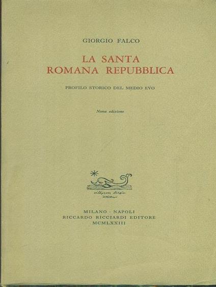 La Santa Romana Repubblica - Giorgio Falco - copertina