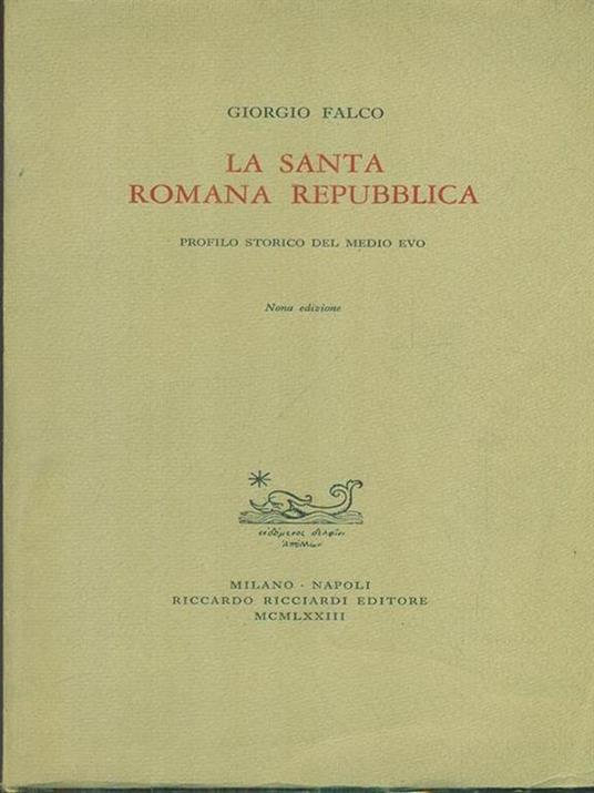 La Santa Romana Repubblica - Giorgio Falco - copertina