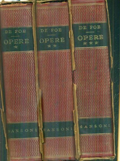 Opere 3vv - Daniel Defoe - copertina
