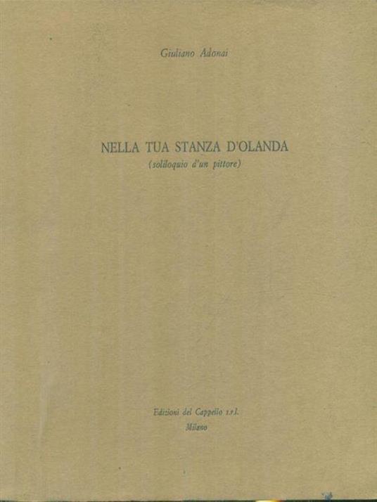 Nella tua stanza d'Olanda - Giuliano Adonai - copertina