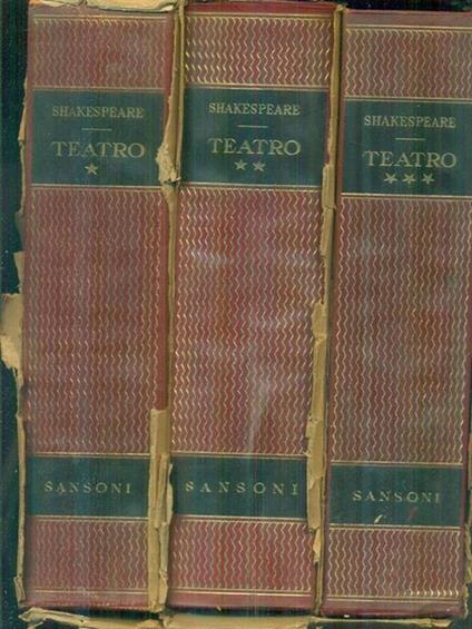 Teatro 3vv - William Shakespeare - copertina