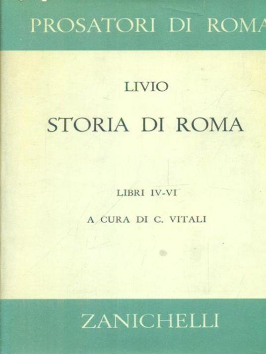Storia di Roma libri IV-VI - Tito Livio - copertina
