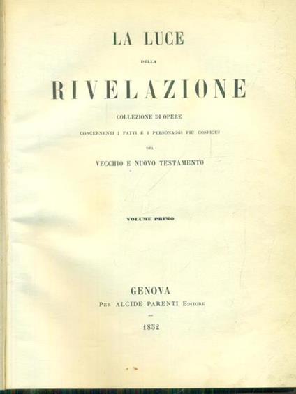 La luce della Rivelazione 2vv - copertina