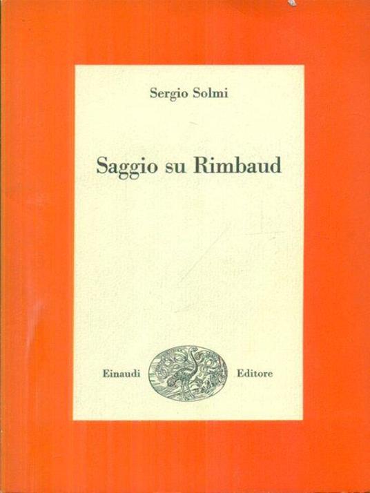 Saggio su Rimbaud - Sergio Solmi - copertina