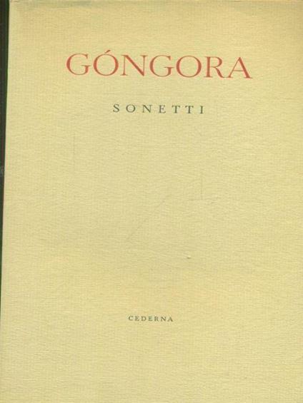 Sonetti - Luís de Góngora - copertina