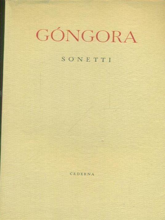 Sonetti - Luís de Góngora - copertina