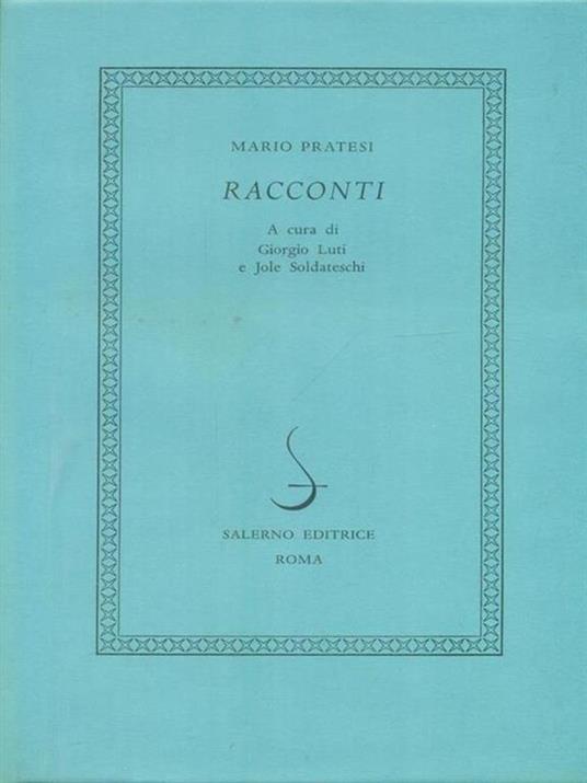 Racconti - Mario Pratesi - copertina
