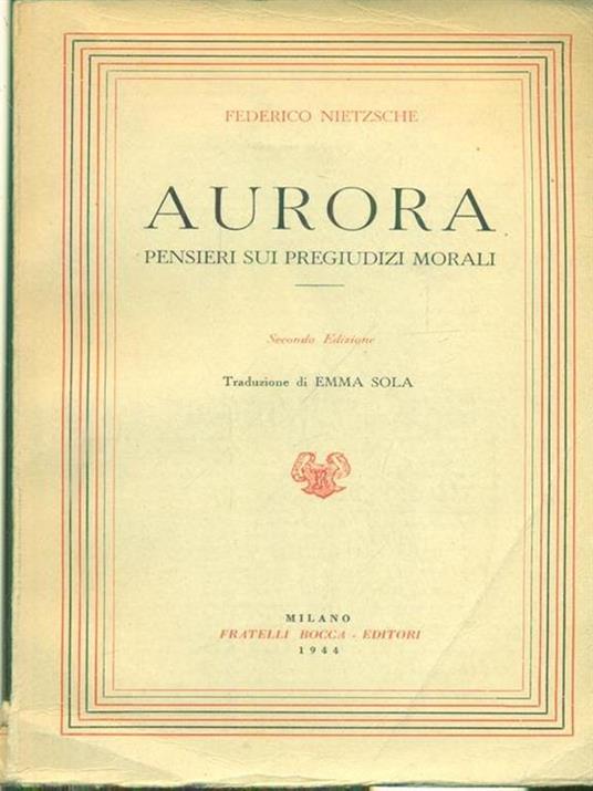 Aurora - Friedrich Nietzsche - copertina