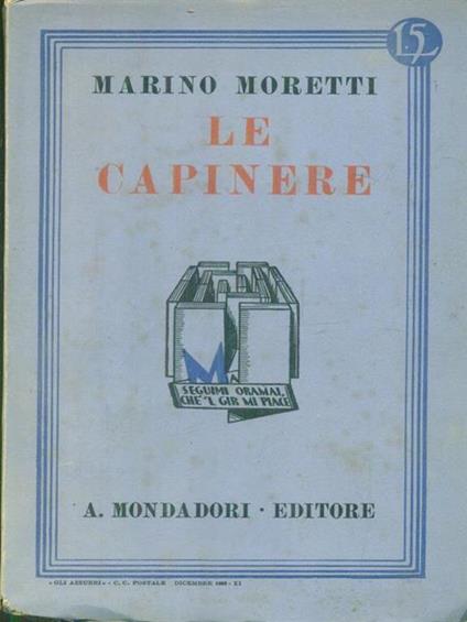 Le capinere - Marino Moretti - copertina