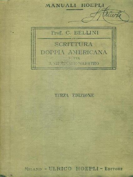 Scrittura doppia americana - Clitofonte Bellini - copertina