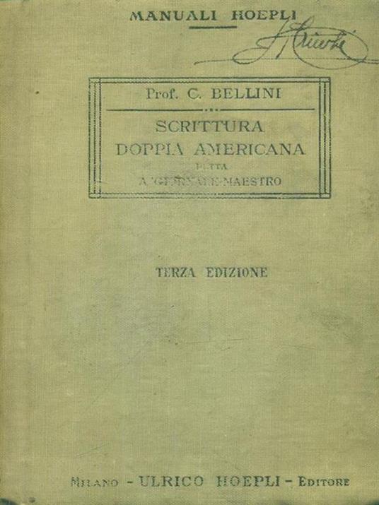 Scrittura doppia americana - Clitofonte Bellini - copertina