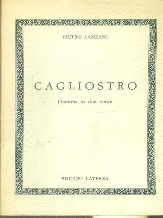 Cagliostro - Pietro Lanzani - copertina