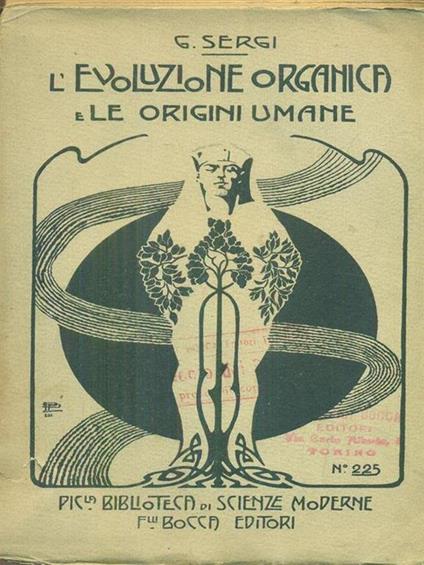 L' evoluzione organica e le origini umane - G. Sergi - copertina