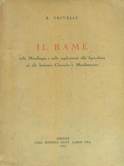 Il rame - E. Crivelli - copertina