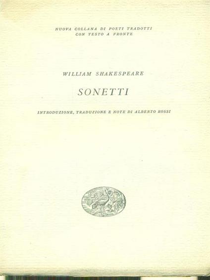 Sonetti - William Shakespeare - copertina