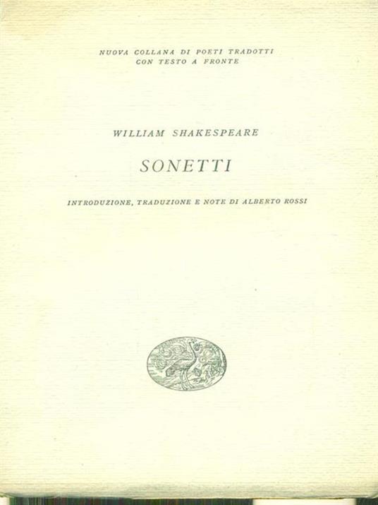 Sonetti - William Shakespeare - copertina