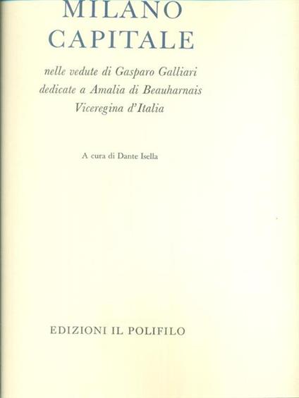 Vedute di Milano Capitale - Dante Isella - copertina