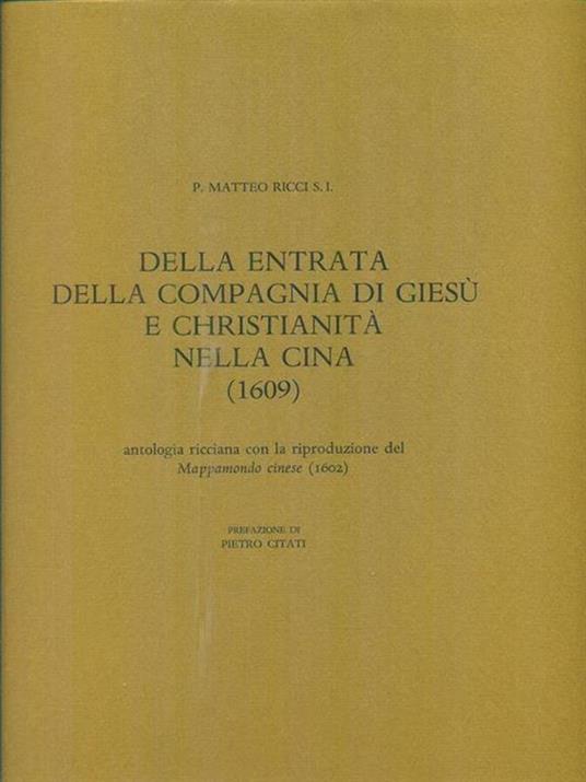 Della entrata della Compagnia di Gesù e christianità nella Cina 1609 - Matteo Ricci - copertina