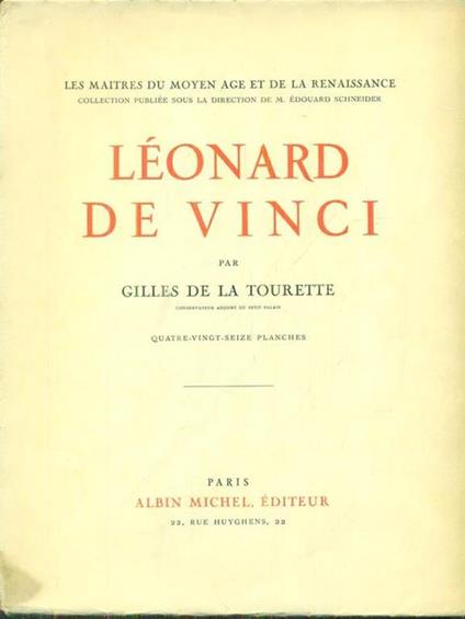 Leonard De Vinci - Gilles De La Tourette - copertina