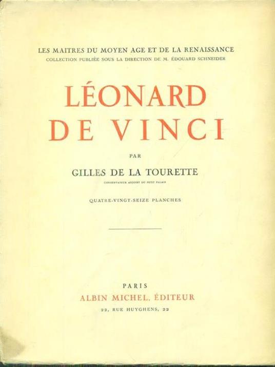 Leonard De Vinci - Gilles De La Tourette - copertina